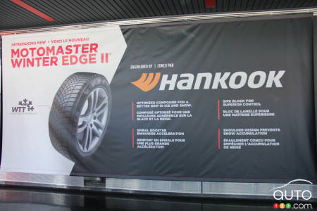 The new Motomaster Winter Edge II tire, manufactured by Hankook